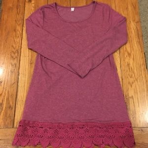 C2U MAROON BURGUNDY MEDIUM KNIT DRESS